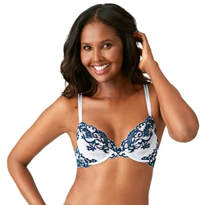 Image of Wacoal Women&#039;s Instant Icon Underwire Bra, Arctic Ice/Titan, 34DD