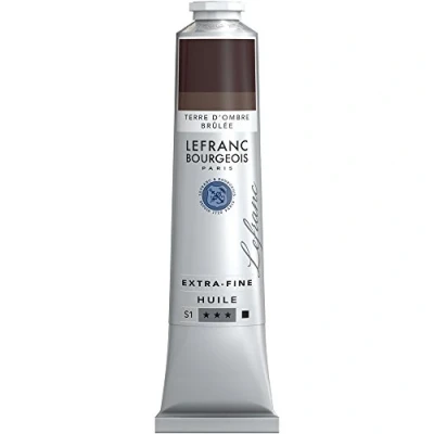 Image of Lefranc Bourgeois, oil based paint, Ivory Black, 200ml