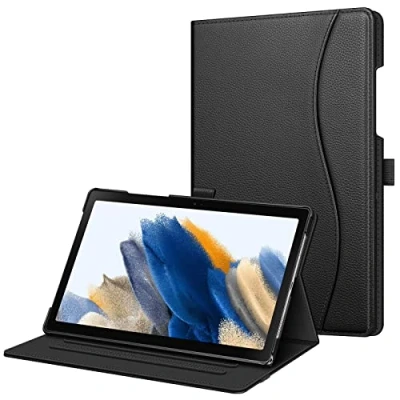 Image of FINTIE Case for Samsung Galaxy Tab A8 10.5 inch 2022 Model (SM X200/X205) Multi Angle Viewing Folio Stand Cover with Pocket, Auto Wake/Sleep, Black