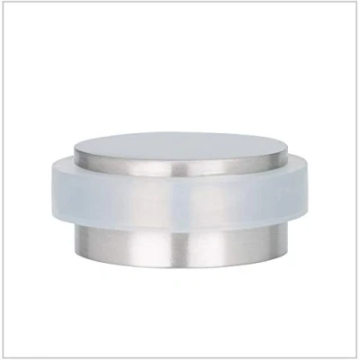 Image of Door Stopper, Adhesive, Stainless Steel, White Rubber, Mini, high Resistance, 040163X12BAM