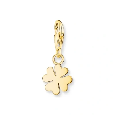 Image of Thomas Sabo Clover leaf gold plated charm pendant