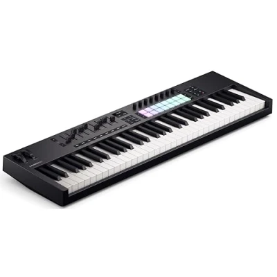 Image of Novation Launchkey 61 [MK4] key Semi Weighted, USB, MIDI Keyboard Controller with DAW Integration. Chord &amp; Scale Modes, 8 Drum Pads, Arpeggiator — Includes Software Bundle for Music Production