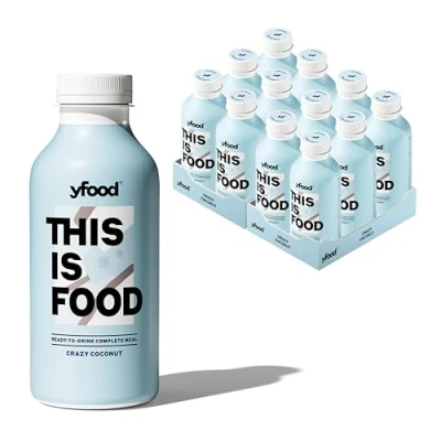 Image of yfood Crazy Coconut, tasty meal replacement, THIS IS FOOD drink, 34g of protein, 26 vitamins and mineral (12 x 500ml)
