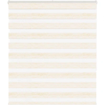 Image of vidaXL Zebra Blind Marble Beige 125x150 cm Fabric Width 120.9 Polyester