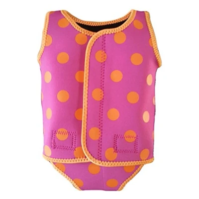 Image of Baby Girl Neoprene Wetsuit UPF 50 Fucshia Pink (S 6 12 MONTHS)