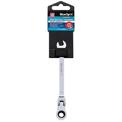 Image of Blue Spot Tools 05101 8mm Chrome Vanadium Ratchet Spanner Flexible Head (180)