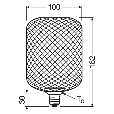 Image of Osram Decorative LED flatlampe im Metallgehäuse aus gefrostetem Kunststoff in Gold mit 100 mm Warmweiß (2700 K), 3.5 W/300 lm und E27 Sockel, ist Nicht dimmbar bietet edle Beleuchtung.