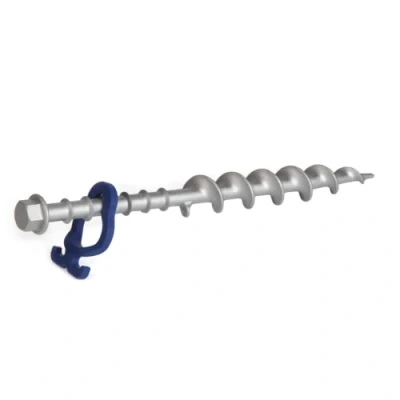 Image of Screw in Peg Long Aluminium (LA) 31cm Pack of 2 (PP13) Heavy Duty Sand Pegs for Sandy/Gravel Subsoil