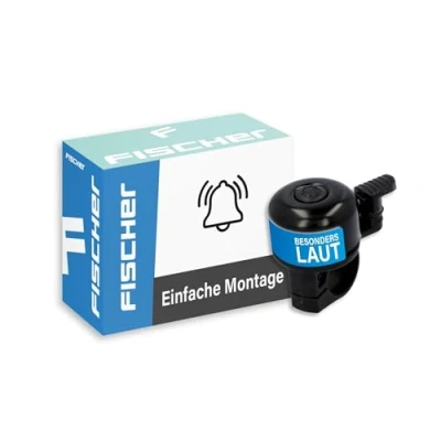 Image of FISCHER Mini Bicycle Bell, Black, One Size