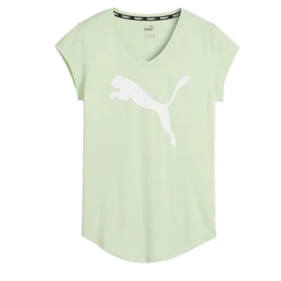 Image of Puma Train Favorite heather CAT TEE Sports Tshirt, Women&#039;s, Size: Small, Fresh mint