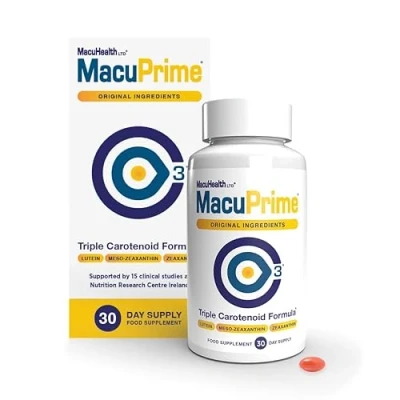 Image of MacuPrime Eye Health Supplements Triple Carotenoid Formula Food Supplement to Support Normal Vision Lutein, Meso Zeaxanthin &amp; Zeaxanthin, 90 Capsules 3 Months Supply