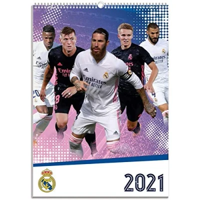 Image of Official Real Madrid 2021 Calendar A3 Wall Format