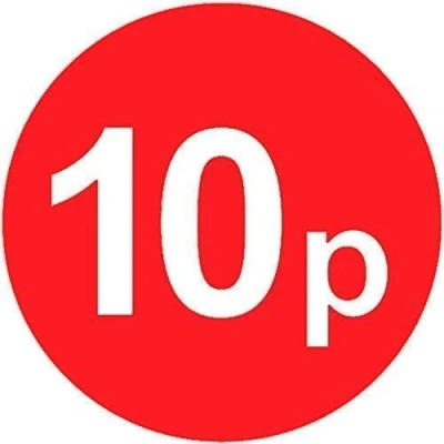 Image of Pack of 500 20mm Price Stickers Choose from 10p to £15 Bright Red Many Prices (£24 Red)