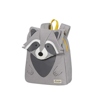 Image of Samsonite Happy Sammies Eco Children&#039;s Backpack S, 27.5 cm, 7.5 L, Gray (Raccoon Remy)