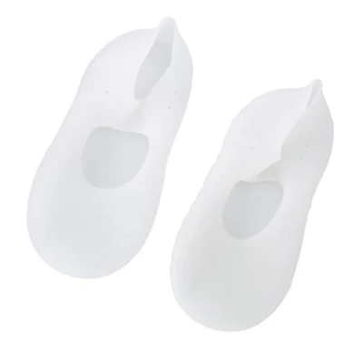 Image of 2pcs Moisturizing Silicone Sock, Socks for Women and Men Foot, Non slip Socks, Anti split Foot Care Protection Tools(L White)