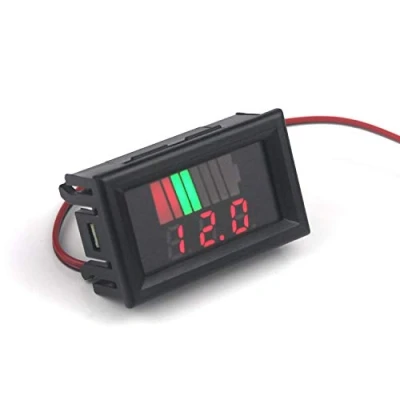 Image of Taikuwu DC 12 60V Digital Battery Voltage Meter Power Gauge, 2 Wires Monitor for Electric Vehicle, Display Voltmeter Suitable Lead acid/Lithium