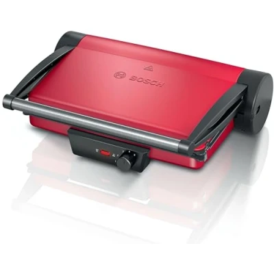 Image of Bosch TCG4104 Barbecue de table Contact Grill, Aluminium, Multicolored