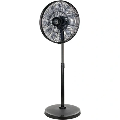 Image of CASAFAN Airos Eco Silent Pedestal Fan with 7 Dial Settings Remote Control Black