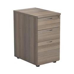Image of Mezzo Desk High 3 Drawer Pedestal 600 Deep Grey Oak TESDHP3GO