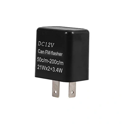 Image of Led Flasher Relay 12V 2 Pin Turn Signal Indicator Universal Motorcycle Speed Adjustable Black