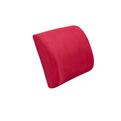 Image of CheungYee Lumbar Support Pillow for Office Chair, Memory Foam and Ergonomic Cushion Design, Back Rest Red