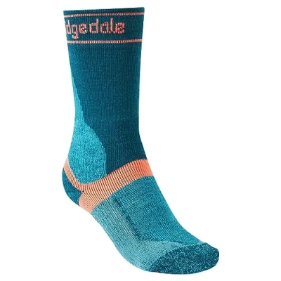 Image of Bridgedale MTB Winter Weight T2 Merino Sport Ladies Boot Length Mountain Bike Socks Teal, Medium