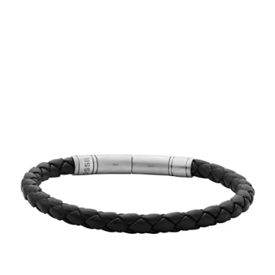 Image of Vintage Casual Brown Braided Leather Bracelet