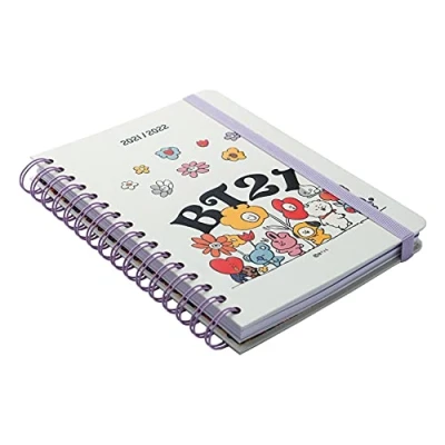 Image of Grupo Erik: Official BT21 Academic Diary 2021 2022 A5 Week to View 12 Months Mid Year August July