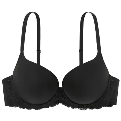 Image of DORINA Women&#039;s Claire Super Push Up Bra Everyday Bra, Black 32D (Manufacturer Size:32)