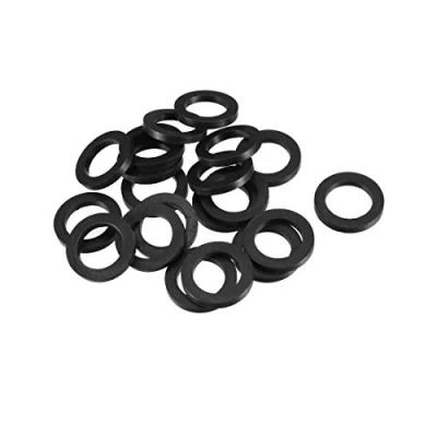 Image of Sourcingmap Rubber Flat Washers 24mm OD 16mm ID 3mm Thickness for Faucet Pipe Water Hose, Pack of 20