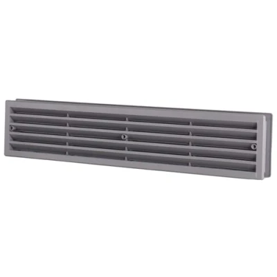 Image of Door Air Vent Grille 450 x 92mm / 18 4 inch Grey, Two Sided Ventilation Cover, Plastic