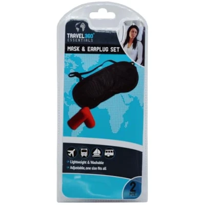 Image of Comfortable Travel Eye Sleeping Mask Sleep Blindfold &amp; Ear Plugs