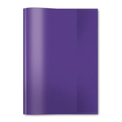 Image of HERMA Clear Exercise Book Cover A5, Made of wipeable and Sturdy Plastic, Slip on Jackets for School, Purple 7486