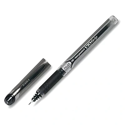 Image of Pilot V10 Grip Hi Tecpoint Rollerball Pen 1mm Tip Black Ink