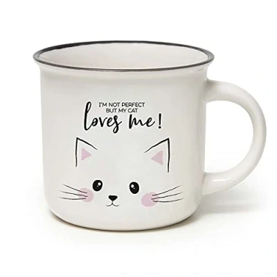Image of Legami Cup Puccino Cat Mug, Bone China, Multicoloured, 350 ml