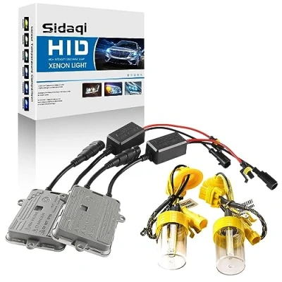 Image of Sidaqi H7 HID Xenon Conversion Kit with 2 Slim 55W Ballasts Headlight Bulb 6000K White Replacement For Car Hi/Lo Beam 12V