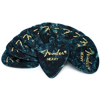 Image of Fender 351 Shape Premium Picks Ocean Turquoise Heavy 12 Count Pack