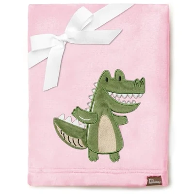 Image of Be Mammy Warm Children Baby Cosy Blanket Gift BE20 168 (Powder Pink Crocodile)