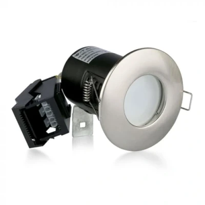 Image of V TAC VT 702 GU10 Shower Fire Rated Downlight Fitting IP65 Chrome