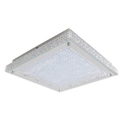 Image of Madrid LED Decorative Flush Ceiling Light Clear/Transparent 3000K