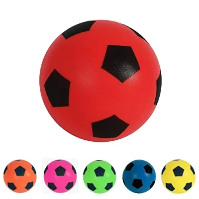 Image of Fun Sport 20cm Football Indoor/Outdoor Soft Sponge Foam Soccer Ball Play Many Games For Hours Of Suitable Adults, Boys And Girls All Ages (19.4cm Red)