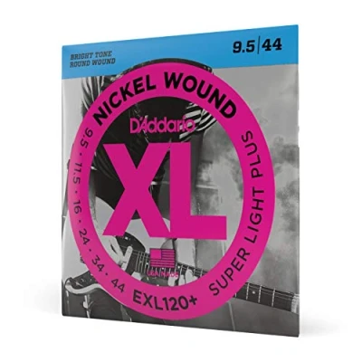 Image of D&#039;Addario Guitar Strings XL Nickel Electric EXL120+ Perfect Intonation, Consistent Feel, Reliable Durability For 6 String Guitars 9.5 44 Super Light Plus