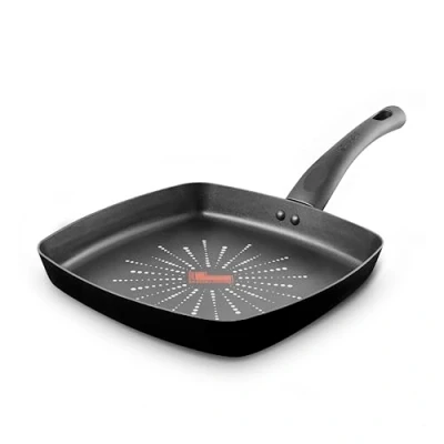 Image of Tower T700307 SmartStart Classic 26cm Aluminium Grill Pan with Easy Clean Aeroglide Non Stick, Oven Safe, Long Lasting, PFOA Free, Black