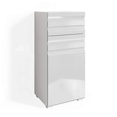 Image of Vicco Midi cabinet Freddy, White High Gloss, 36 x 79 cm