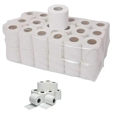 Image of 144 Rolls x Toilet Tissue Bulk Large Pack Quality White 2 ply Embossed Economical