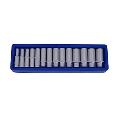 Image of Socket Spanner Set 8 21 mm Hexagonal 3/8 Inch Nuts Long Nut Matt