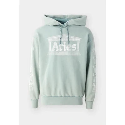 Image of Aries AGED Ancient Column Hoodie Sweatshirt, Men&#039;s, Size: Small, Green