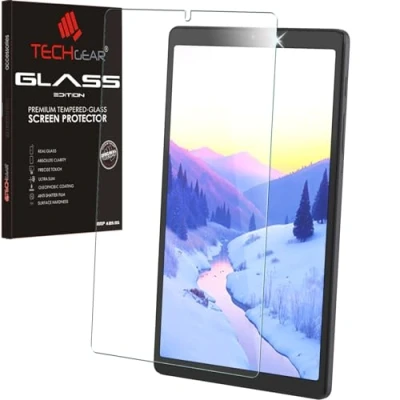 Image of TECHGEAR Galaxy Tab A7 Lite 8.7&quot; Glass Edition (SM T220 / SM T225) Tempered Screen Protector [9H Toughness] [HD Clarity] [Scratch Resistant] [No Bubble] Made For Samsung 2021