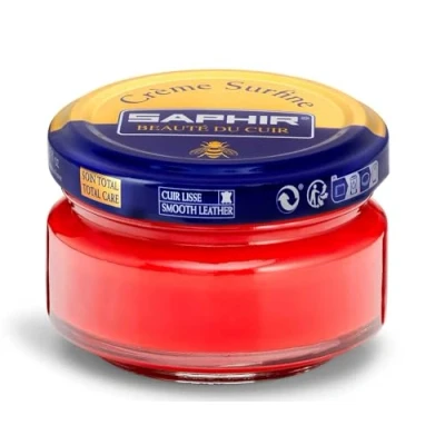 Image of Saphir Cream Surfine Shoe Polish Red Size: 16