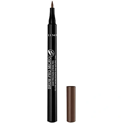 Image of Rimmel London Brow Pro Micro 24HR Precision Stroke Pen, Microfilling Felt Tip, Soft Brown, 1 ml